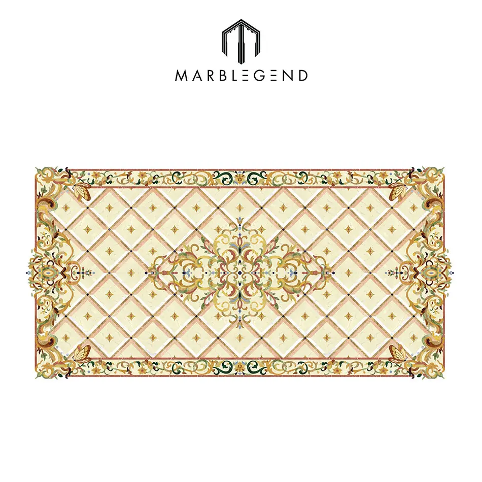 
 Прямоугольная форма, напольный дизайн, каменная плитка robby water jet  