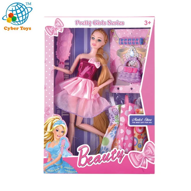 11 inch Beautiful plastic solid girl doll toy with11 movabl Joint doll