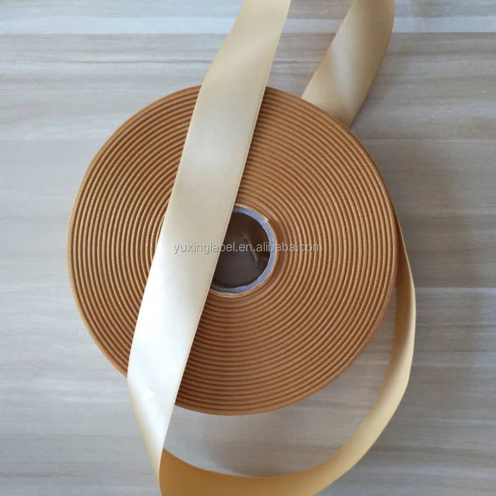 Factory Cheap Single Side Woven Edge Polyester Satin Ribbon Multicolored Woven Edge Satin Webbing
