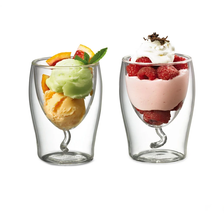 6 oz Kitchen Type Eco-Friendly Feature and Cups Type Glass Ice cream Cups