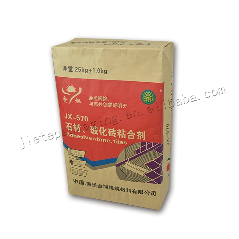 Многослойный Пакет клапана из крафт-бумаги, 25 кг цемента, клея для плитки, сухого раствора, шпатлевки для стен, лайма, гипса, асфальта