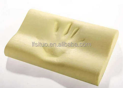 Cooling Gel memory foam Contour wave shape blue color summer cool sleeping pillow