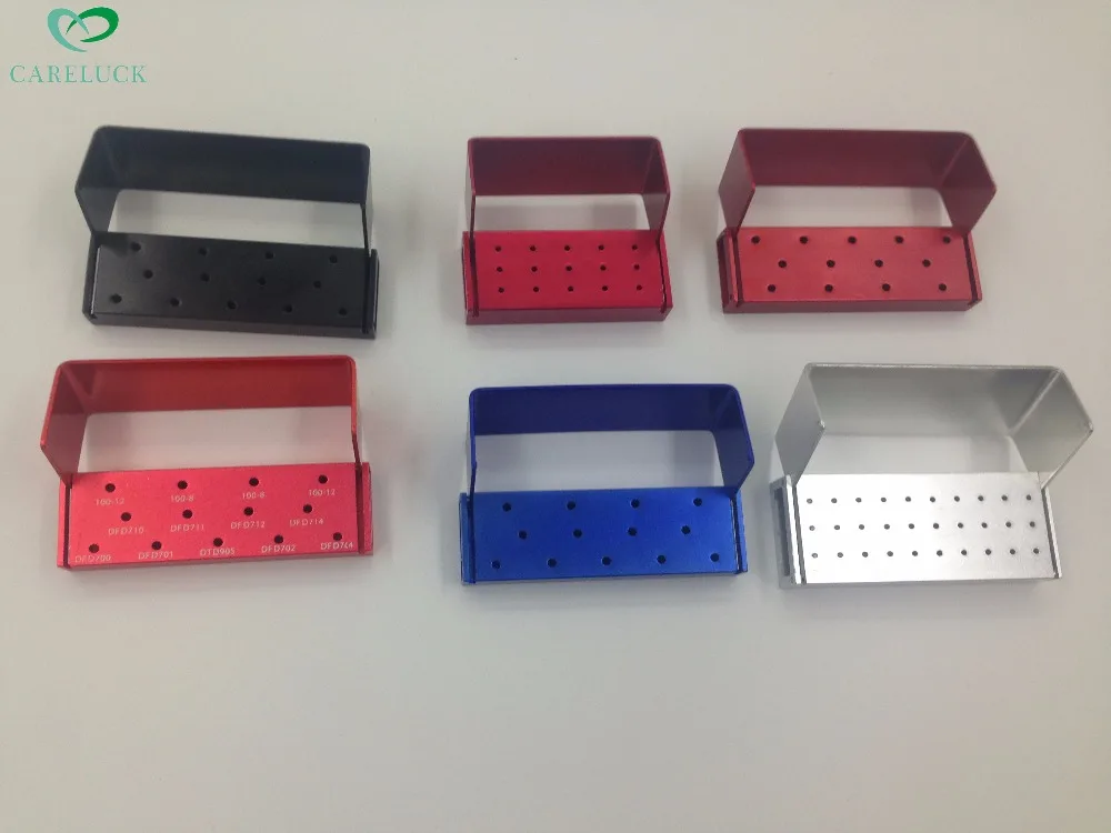 Factory price dental clinic office equipments mobile dental bur block different size and color portable dental bur holders stand