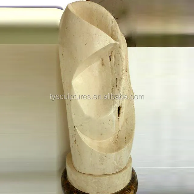 Interior decorative abstract small statue limestone indoor sculpture