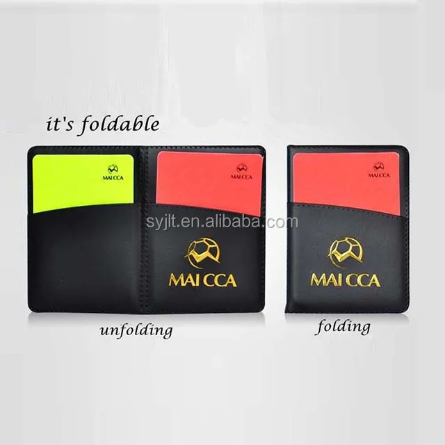 High Performance Warning Football Soccer Referee Wallet Notebook Red Yellow Card