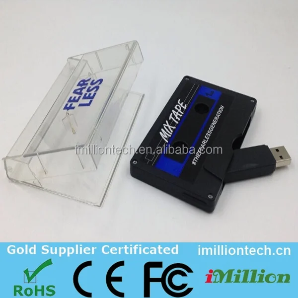 custom cassette tape usb flash drive silicone hot style usb flash drive