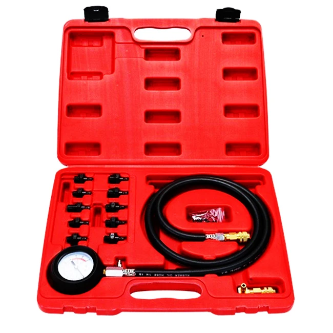 Engine Oil Pressure Test Kit Tester Low Oil Warning Devices Gauge Tool Set