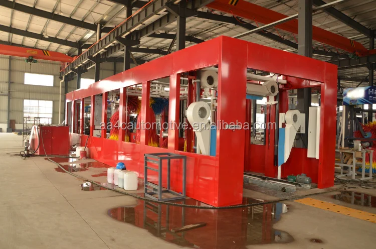 AA4C automatic tunnerl car washing machine 9 brushes car washing machine automatic car washing machine
