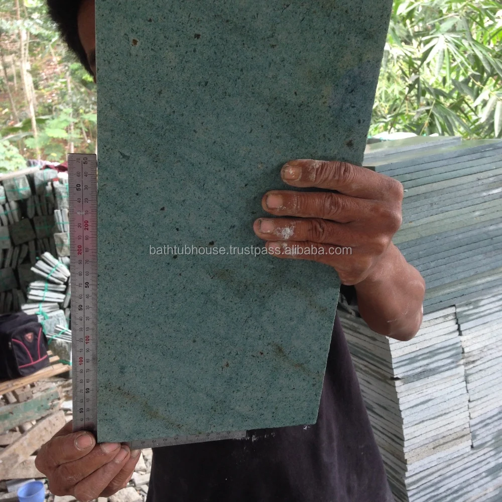 Зеленый камень sukabumi с отточенной отделкой BSB050