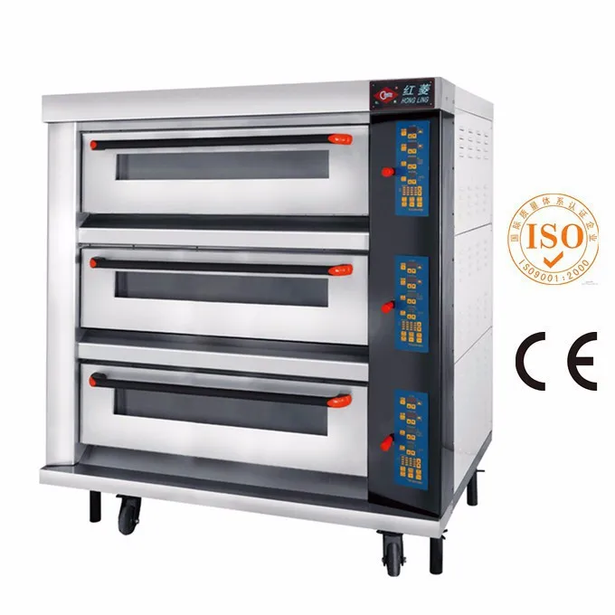 
High quality 3 deck electric heating wire steam oven deck baking oven 