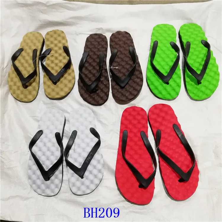stock lot shoes men massage slippers TPR beach flip flops