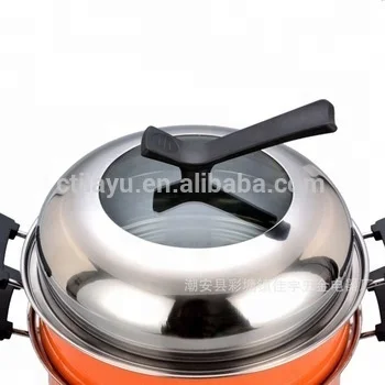 Biryani Cooking Pot With Red Color Electric Food Steamer Pot
