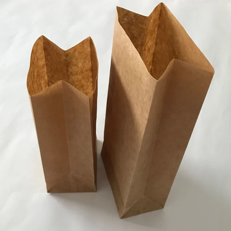 Custom Eco-friendly Kraft Handmade Wax bread  Paper Bag Without Handle