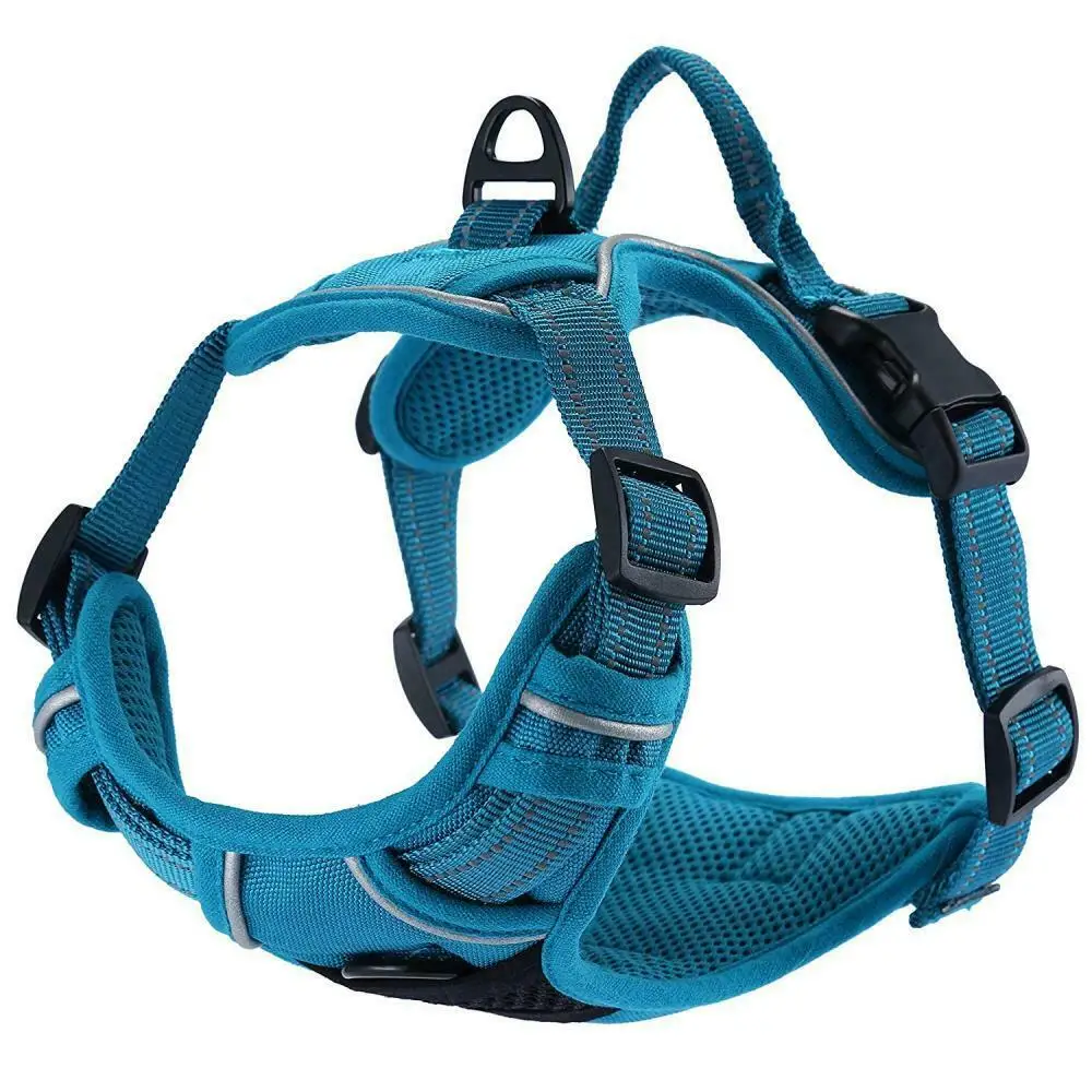 High quality no pull reflective  adjustable harness with air mesh padding OEM acceptable