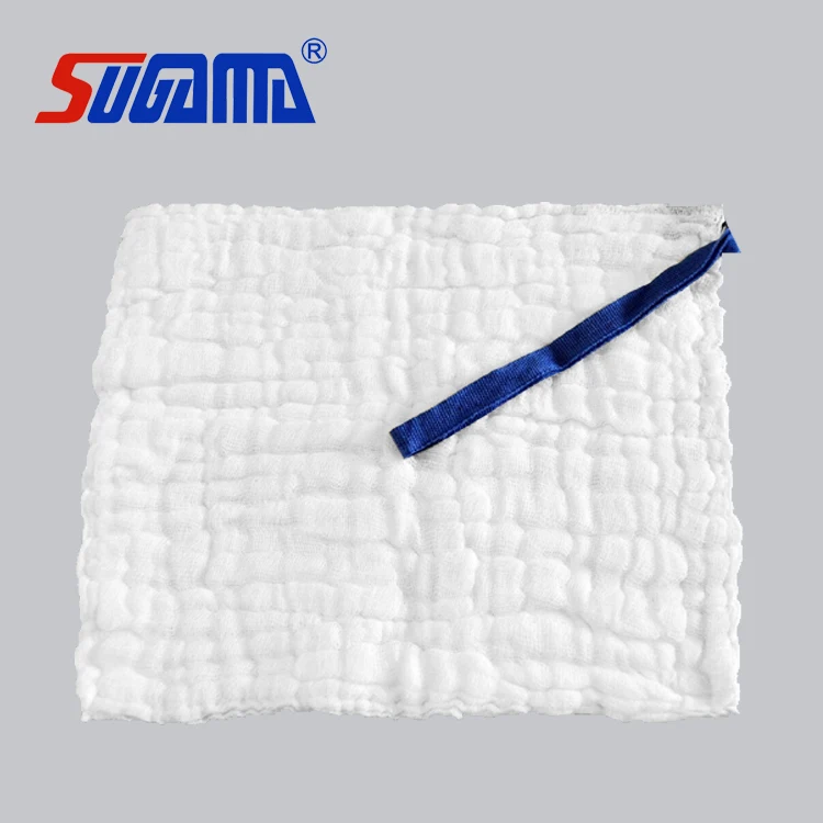 High quality surgical non sterile lap sponges blue loop and x ray chips medical non sterile lap sponge
