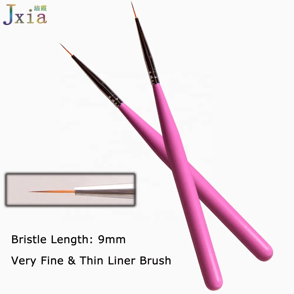 Jiexia Plastic Super Thin 9mm Nylon Hair Nail Art Fine Liner Brush for Detailer Painting