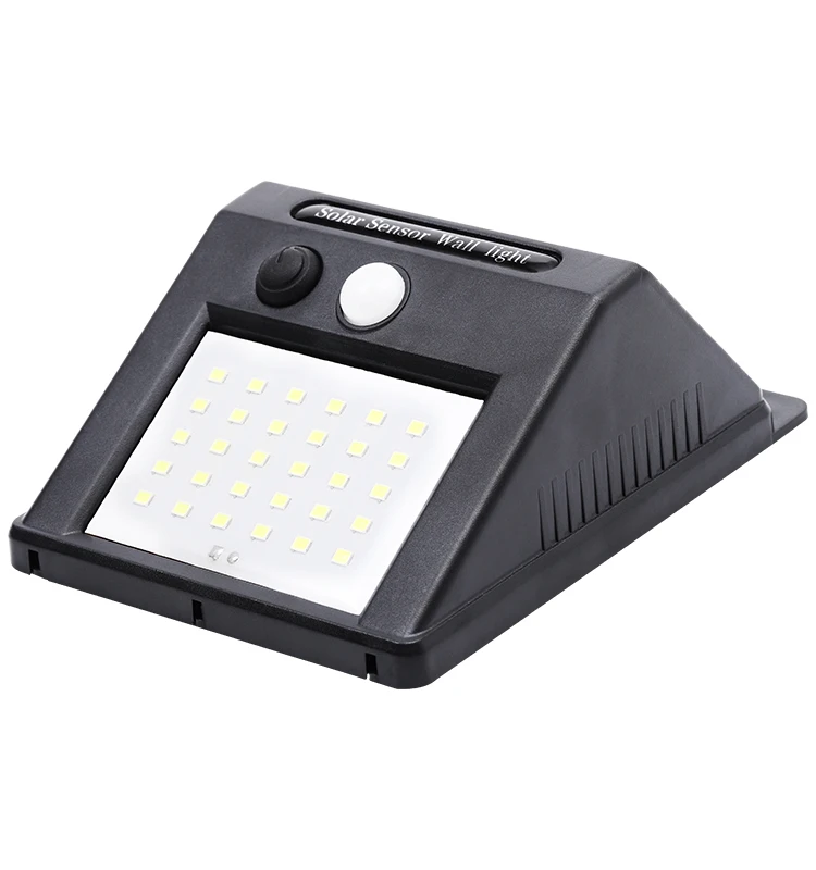 wholesale simple style blake color practiable garden  solar panel sensor wall light