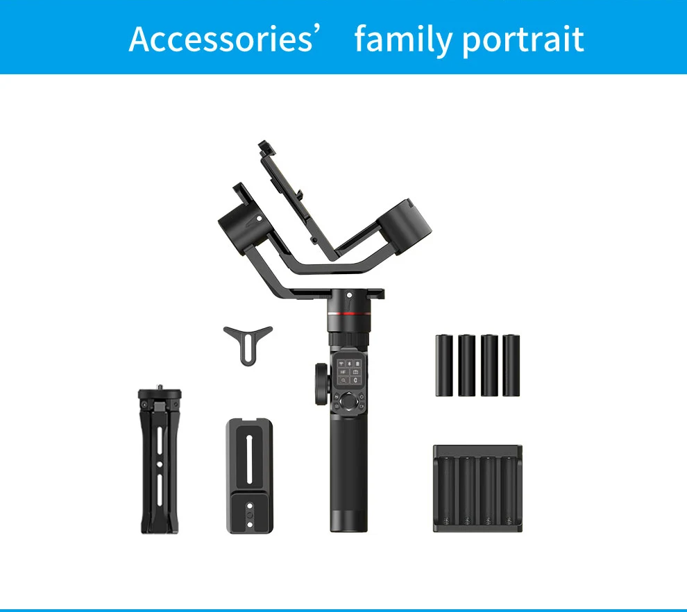 FeiyuTech Feiyu AK2000 3-Axis Handheld Camera Stabilizer Gimbal for Sony Canon 5D 6D Mark Panasonic GH5 Nikon D850 2.8kg Payloa