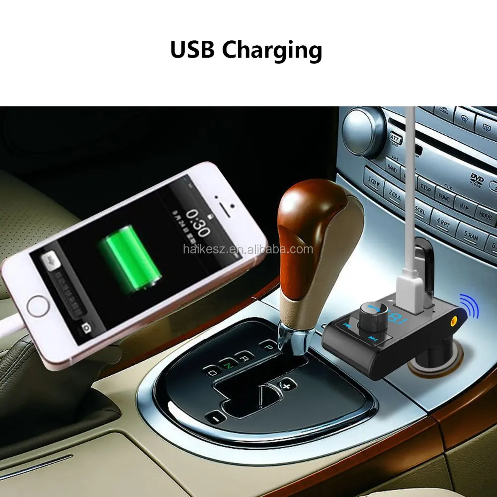 Bluetooth Car Kit with Car TF Card MP3 Player Stereo Handsfree Phone Speaker FM Transmitter USB Car Lighter Charger