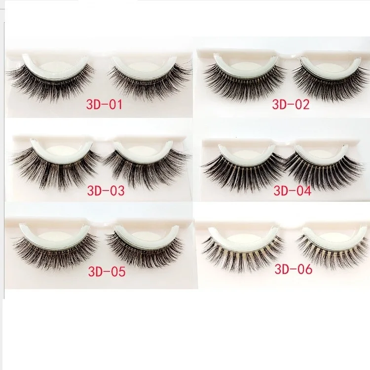 
Hot Sale No Need Glue Pre-glued Eyelashes Pre Glued Gluless Eyelashes Full Strip Lashes Hand Made,hand Made 3D Silk Eyelashes 