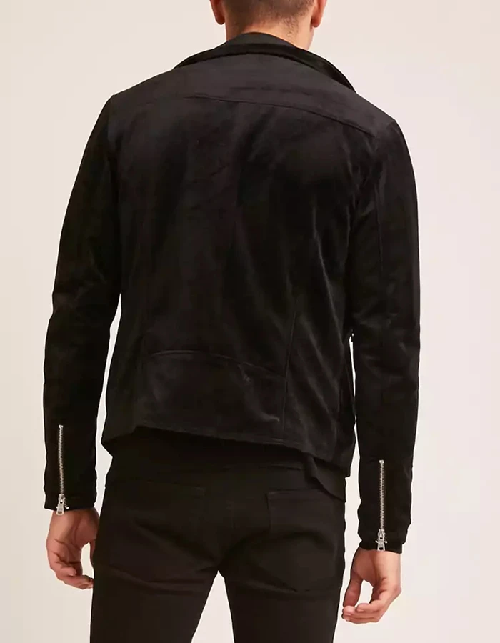 Riding Jacket Motorcycle For Men 2020 Custom Zip Up Fashion Black Velvet Warm Slim Fit Moto Jacket
