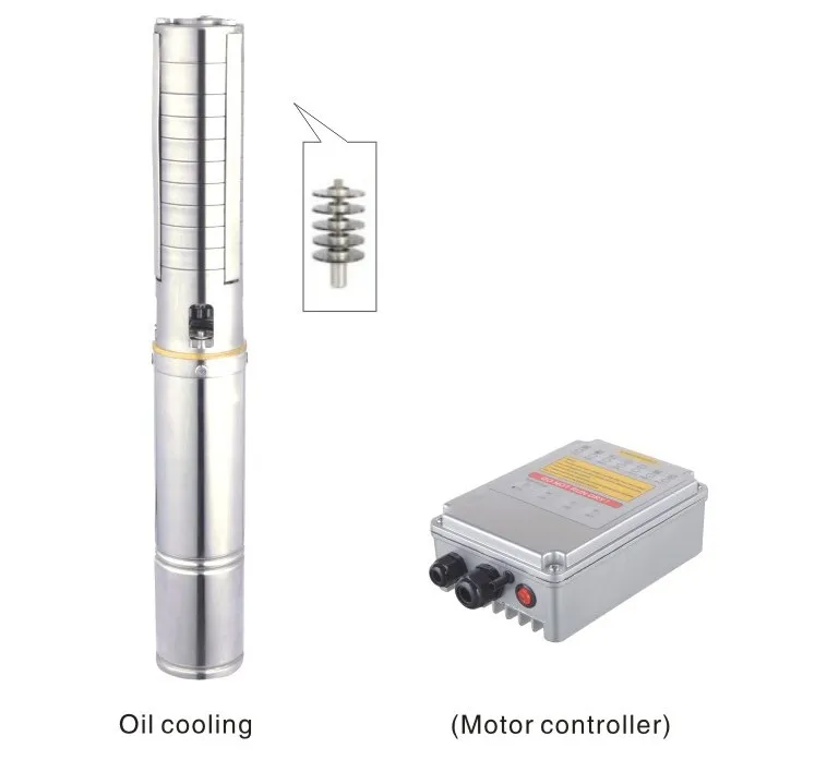 JINTAI 4 inches high flow borehole solar powered water pump solar panel system