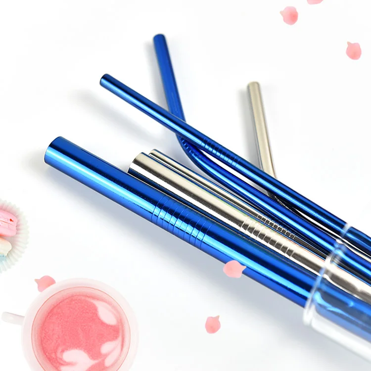 Food Grade Approved Reusable Food Grade Gold Stainless Steel 18/8 Straw Set