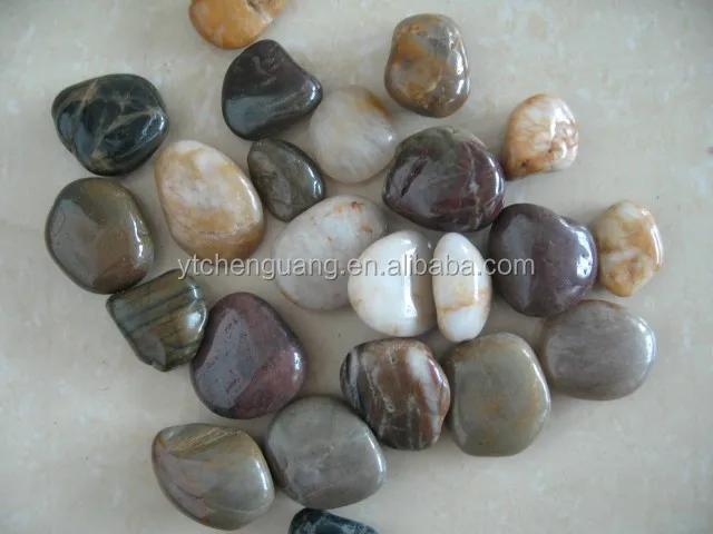 yellow precious stone polished pebbles for landscaping yellow natural river pebble stone