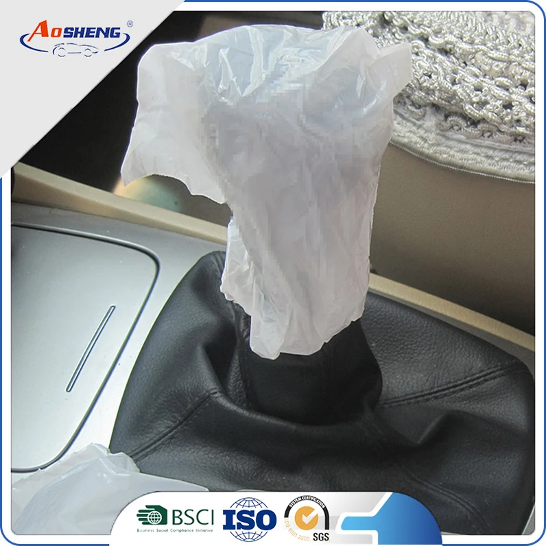 disposable auto repair plastic car seat steering wheel cover 14 inch gear shift cover