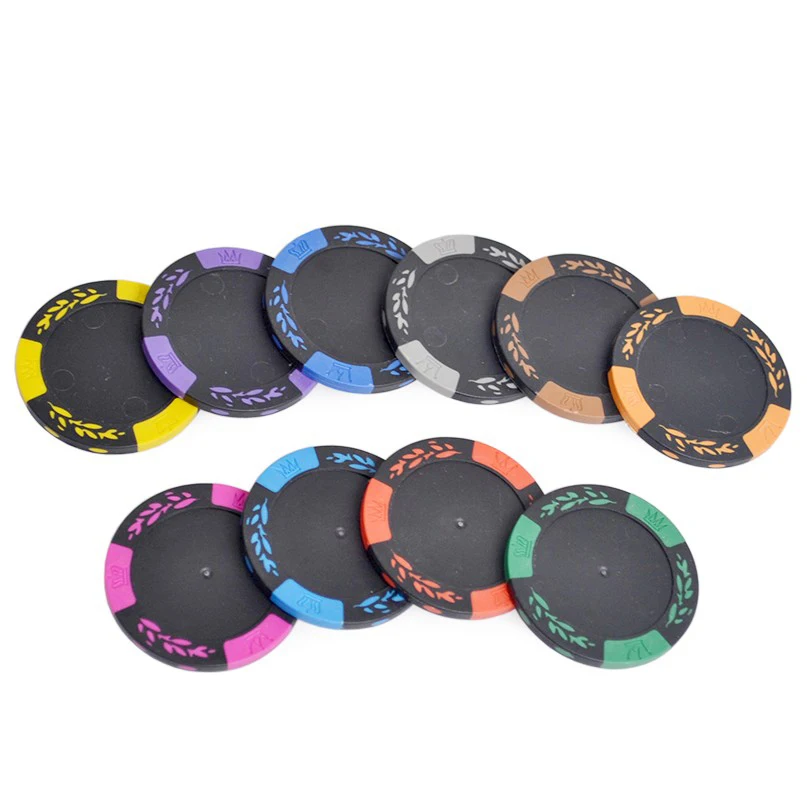 Чистые глиняные покерные чипсы, 40 мм, 13,5 г, 14 г, оптовая продажа, без средней наклейки