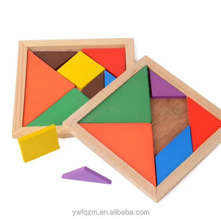 Высококачественная детская деревянная головоломка Tangram
