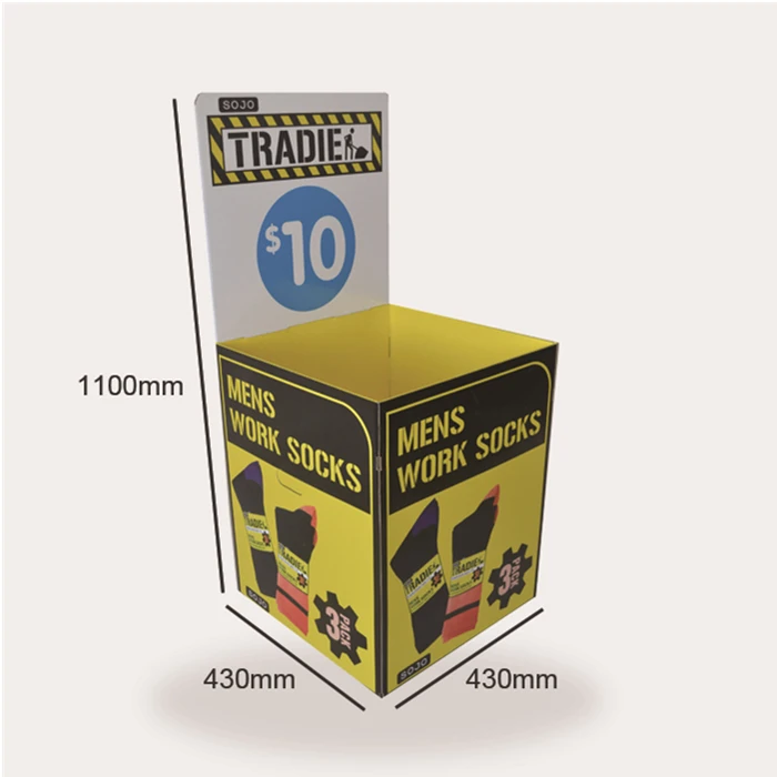 2024 NEW HOT Free New Custom Design High Quality Promotion Recyclable Bin Stacker Cardboard Display