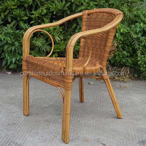 Natural Bamboo Look Finish Rattan Chair Bamboo Chair