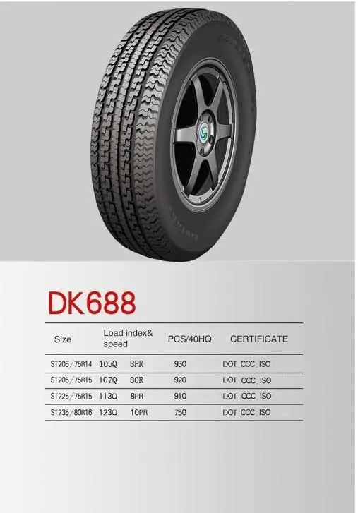 Double king ST205/75R14 Trailer tyre price stable