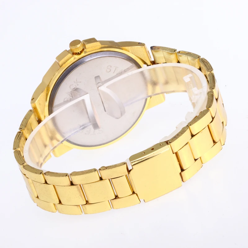 RINNADY Brand Alloy Quartz Wrist Luxury Men Women Couples Gold Watch MW-207
