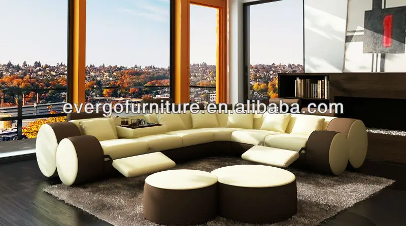Секционная мебель L-образной формы для гостиной, современный дизайн, рельефное кресло из натуральной кожи, диван с кофейным столиком