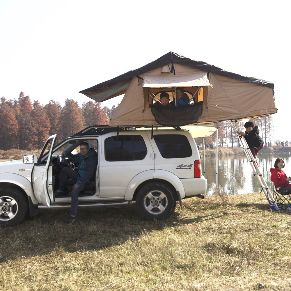 Sun Proof Auto Car Roof Tent For 2 Persons Folding Roof Top Tent