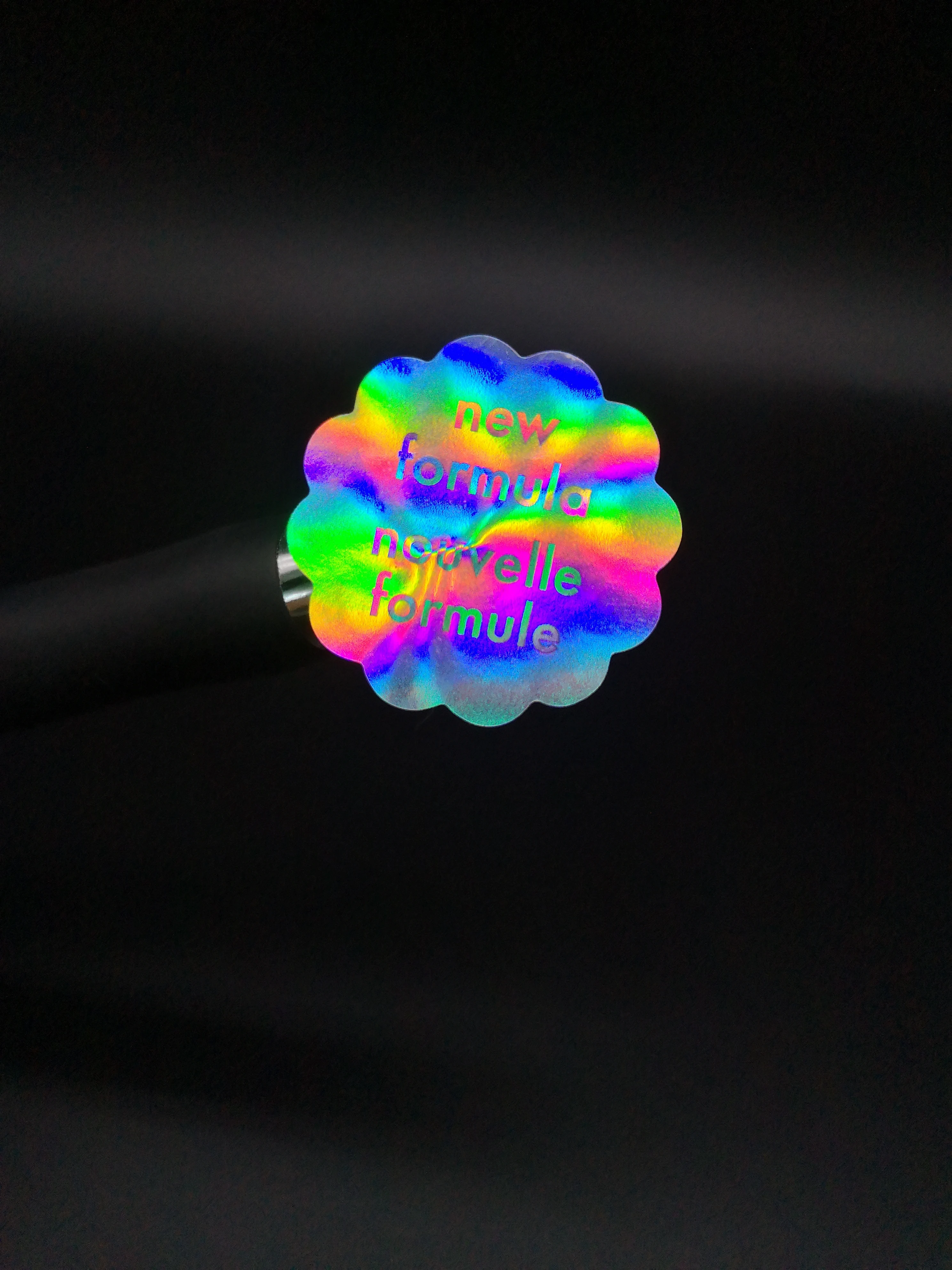 Melt emboss effect hologram security adhesive stickers