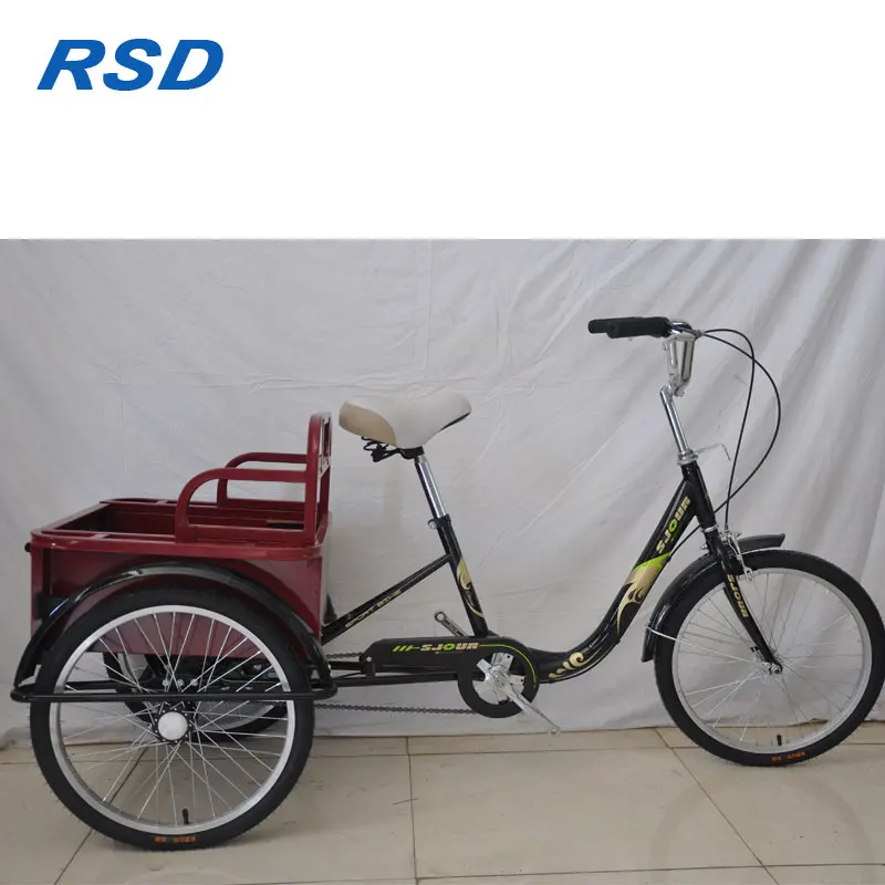 24inch non-electric cargo bike with 3 wheels , adult family cargo tricycle/lowest price trike bicycle for adult