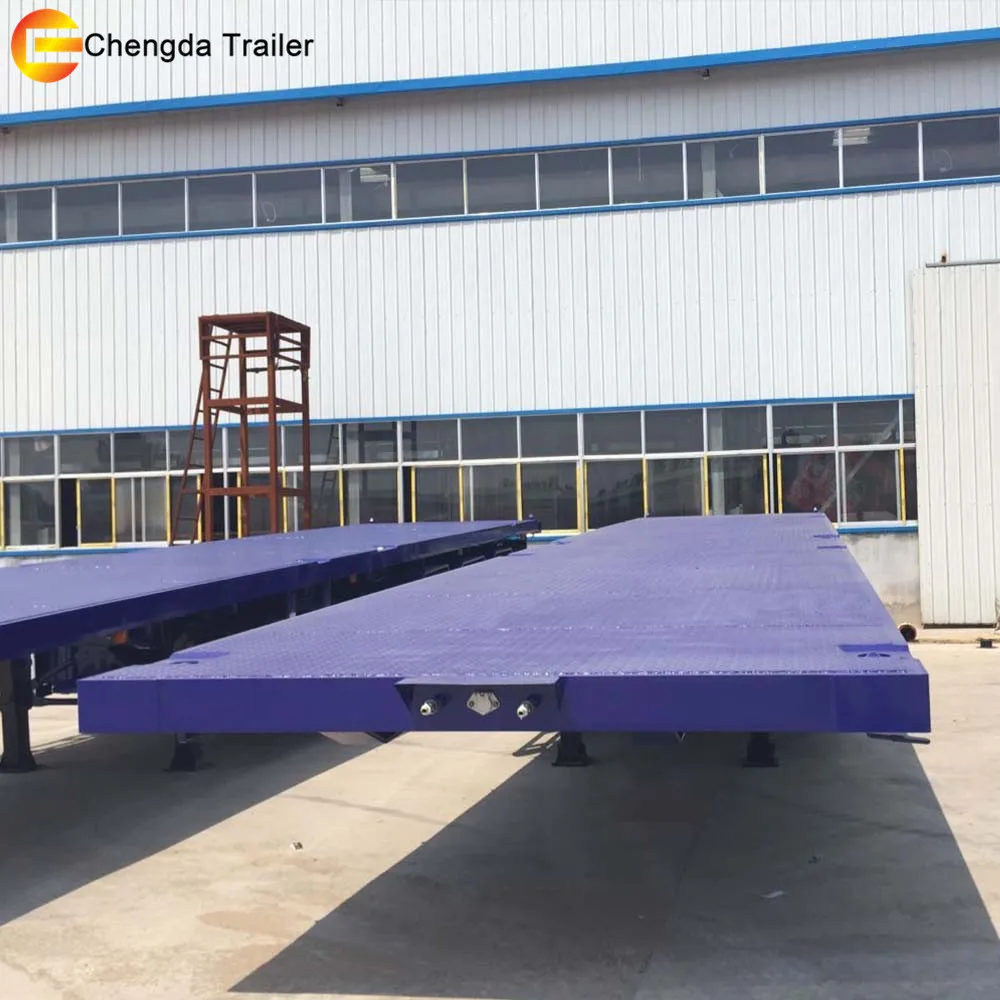 20ft 40ft Container semi trailer flatbed trailer dimensions