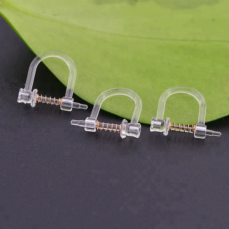 Making Resin earring cheap plastic earrings with golden spring PE86261