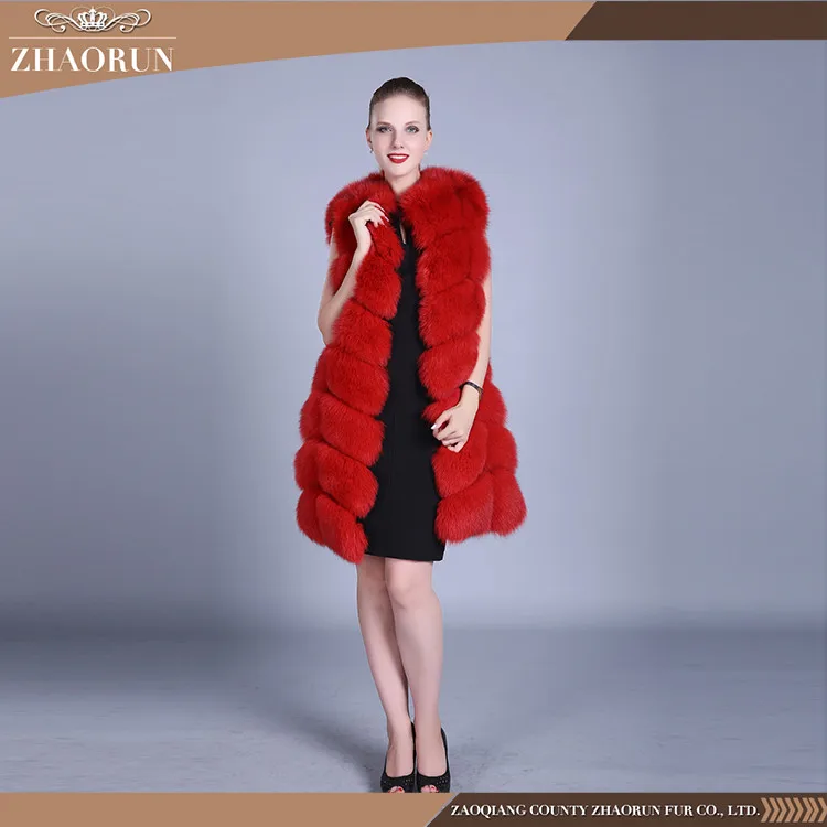 Wholesale From China 1 Kg Red Fox Fur Vest Plus Size Furs Coats