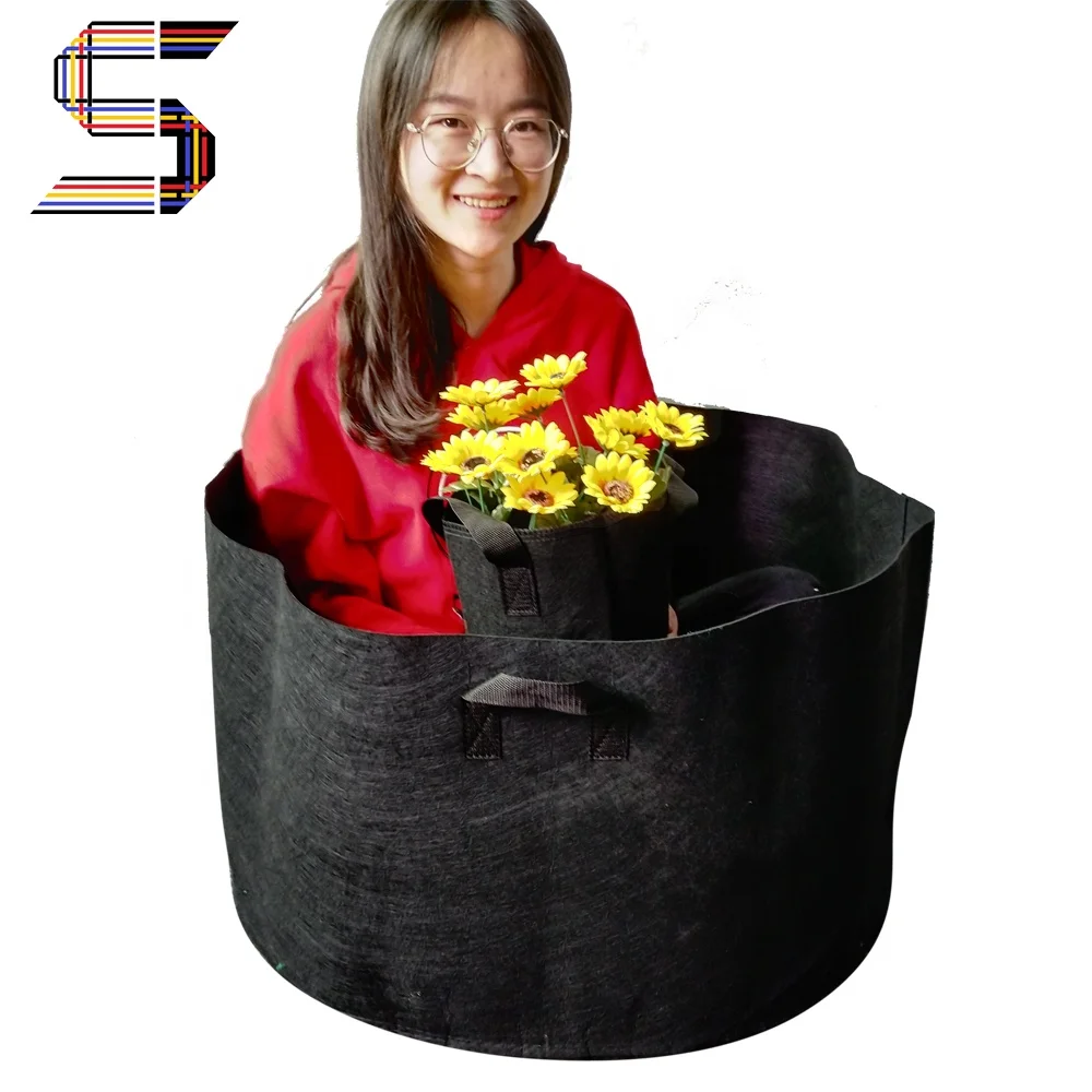 Large fabric macetas 150 gallon balcony flower pots