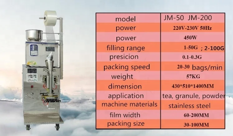 1-50g Automatic teabag tea packing machine