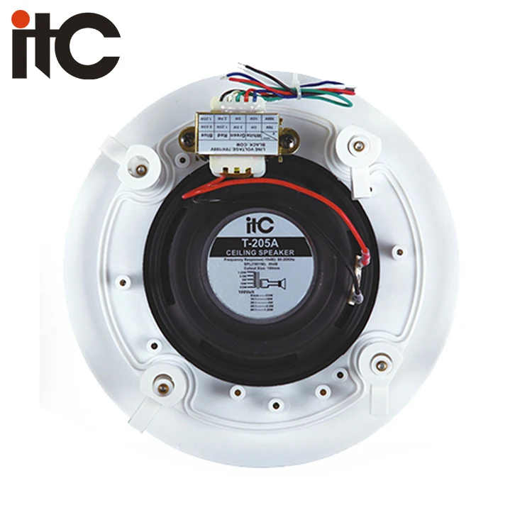T-205A 2 Way 5 Inch Audio Commercial 70 Volt In Ceiling Speakers