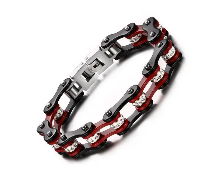 Fashion Trending Chain Link Bracelet Stainless steel Motorcycle Bike Bicycle Chain Bracelet