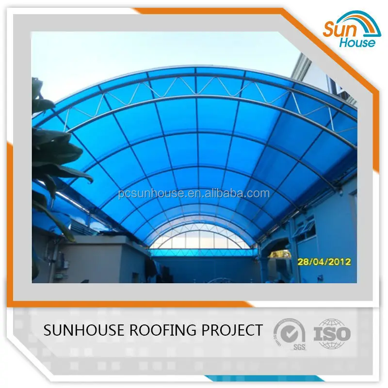 outdoor roofing sheet Sun Roof polycarbonate plastic shelter panels