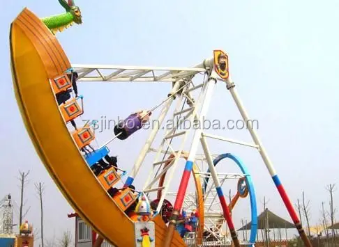 Thrill Park Entertainment Equipment Outdoor Play Structures Decorative Pirate Ship Sky Swing Boat Giant Galleon Ride for Sale