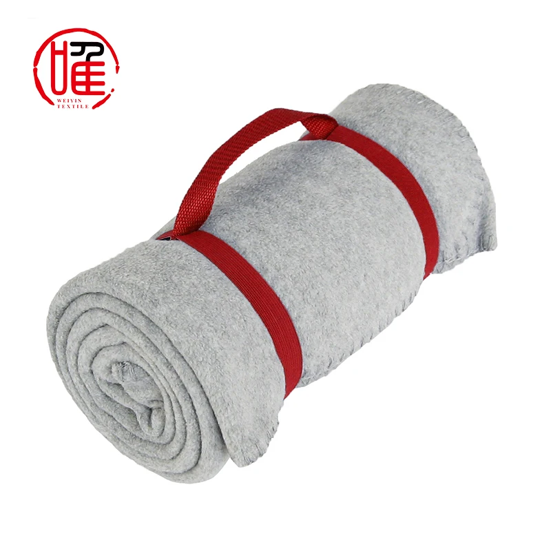 Rolled Up Travel Outdoor Airline Sports Blanket Stadium Blanket Sweatshirt Throw Blanket