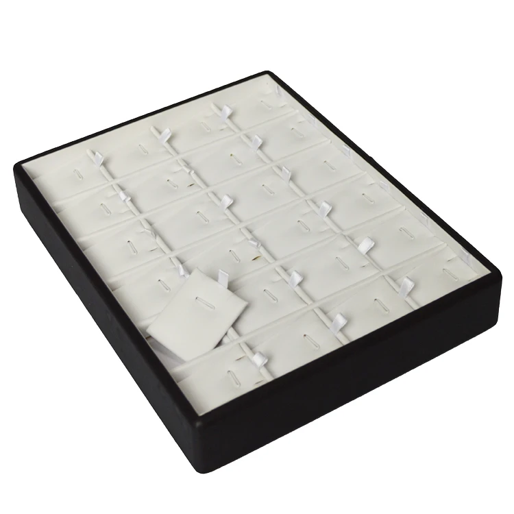 Hot Sale High-Quality MDF Wooden PU Display Jewelry Tray for Ring Jewel Show